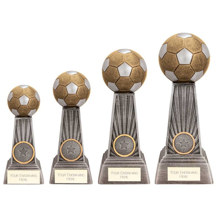 ENERGY FOOTBALL TROPHY - 4 SIZES - 13CM TO 20.5CM